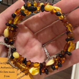 Amber Beaded Bracelet